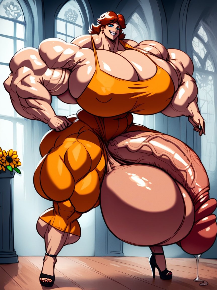 Hyper Gigantic Massive Muscles Daisy, Hyper Gigantic Massive Testicles, Hyper Gigantic Massive Testicles Hentai AI Porn
