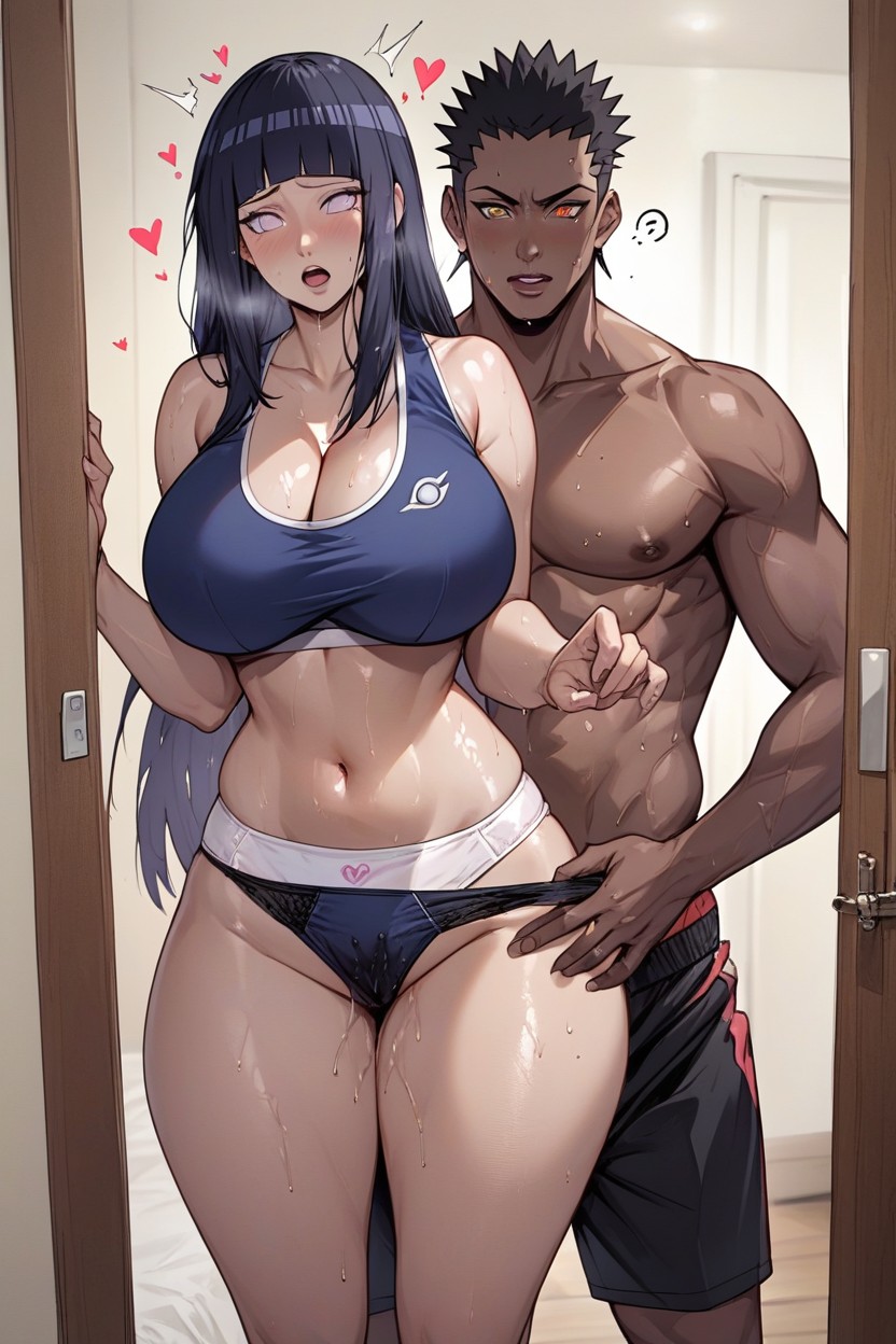 Confused Face, Round, Hyuuga Hinata From Naruto Hentai AI Porn