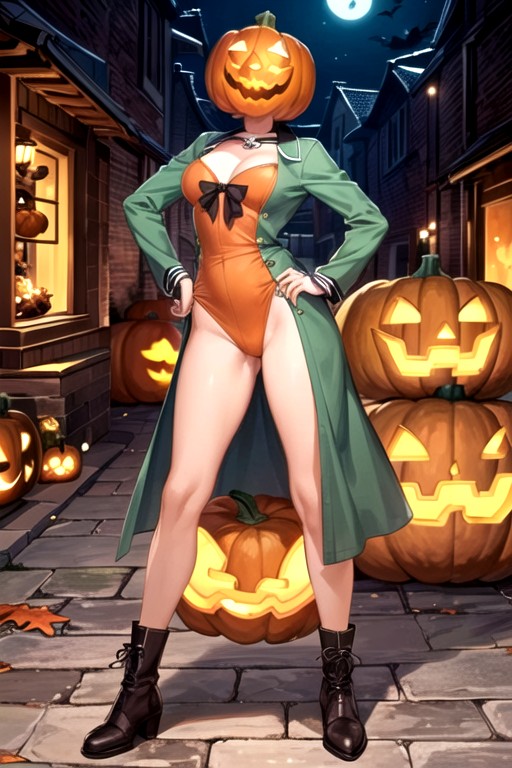 Model, Pumpkin Face Man, Pumpkin Face Man Hentai AI Porn