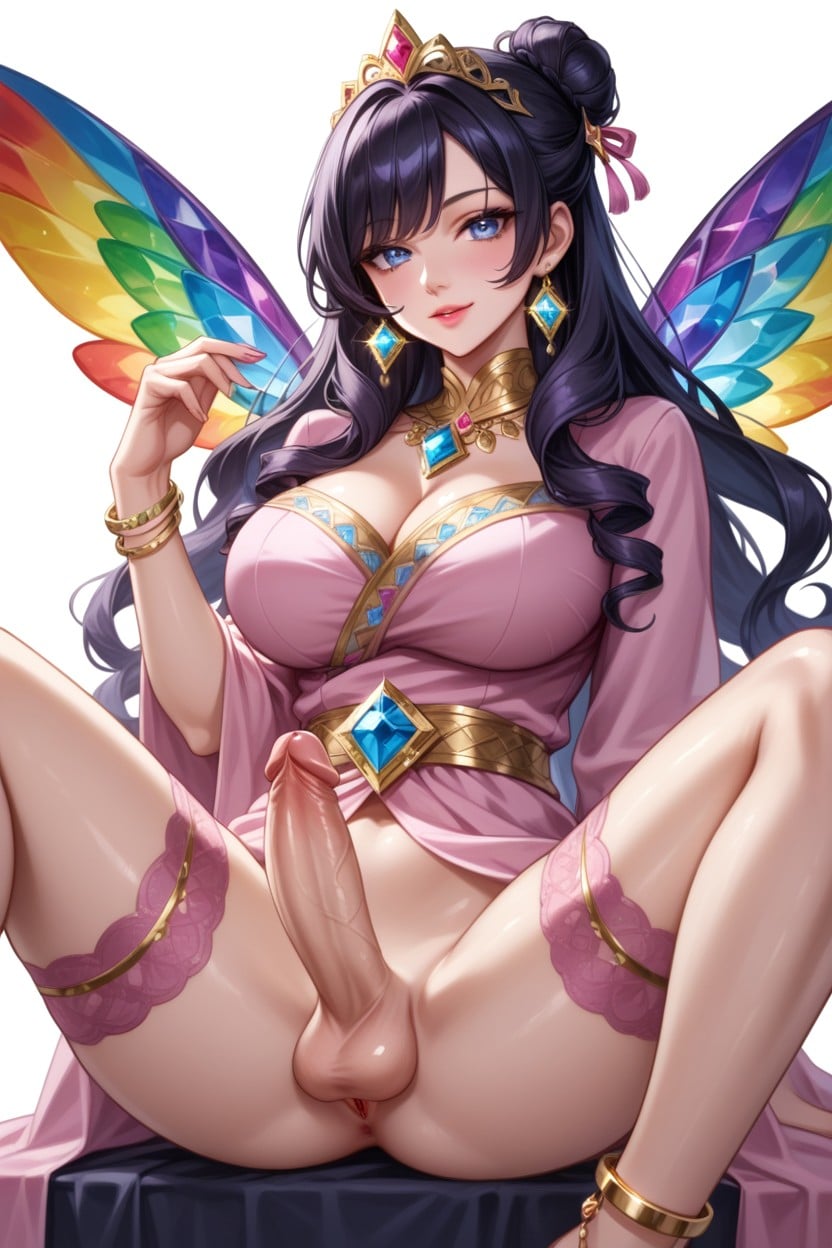 Pussy And Penis, Rainbow Gem Wings, Blue Big Beautiful Eyes Hentai AI Porn