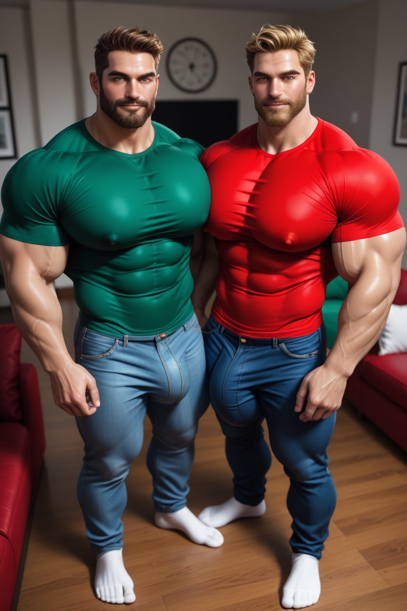 Socks, Gigantic, Big Thick Arms AI Gay Porn