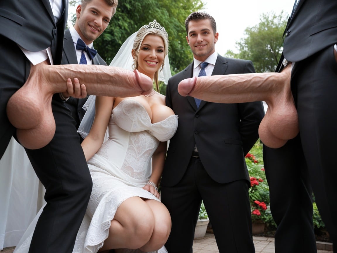 Blonde, Black Suit, Cock Ring AI Porn