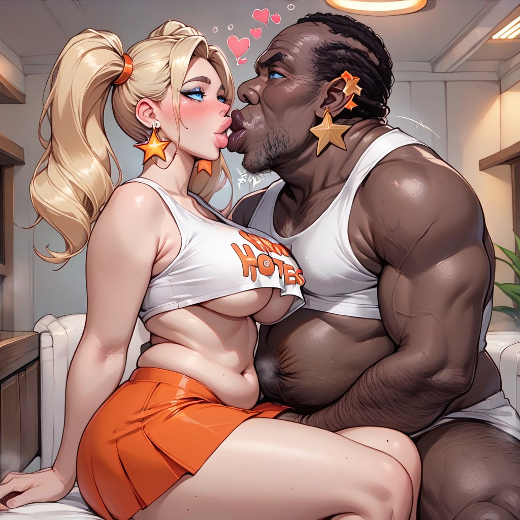 Busty, Love Hearts, Pretty Makeup AI Porn