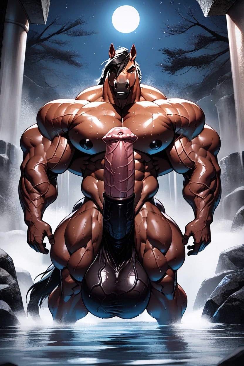 Cock, Midnight Bath, Muscle Porno IA Furry