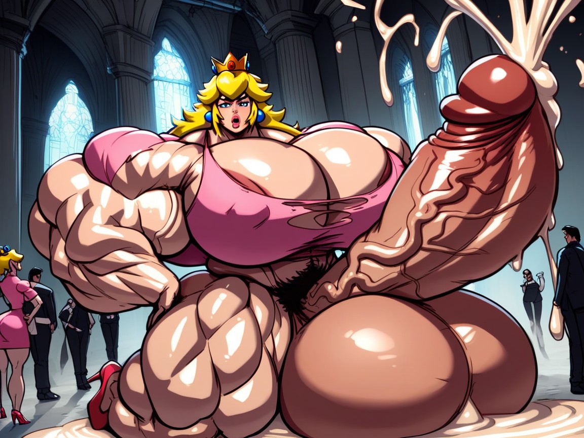 Hyper Gigantic Massive Muscles, Hyper Gigantic Massive Penis, Masturbation Hentai AI Porn