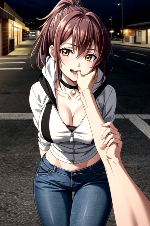 Athletic Body, Screencap, Choker AI Porn