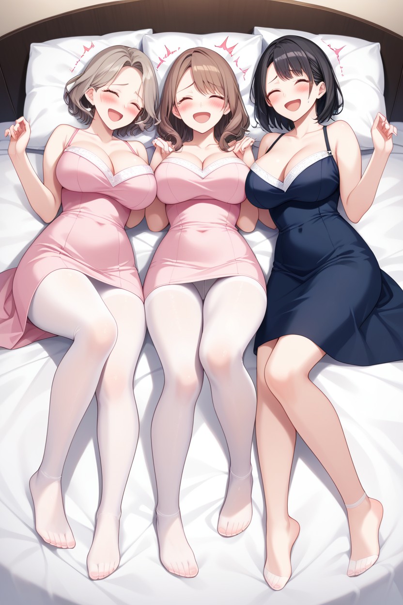 Bed, Fair Skin, No Shoes Hentai AI Porn