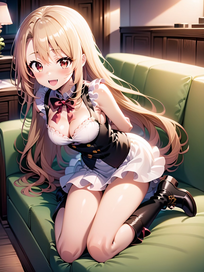 Night, Blonde Hair, Small Ass Hentai AI Porn