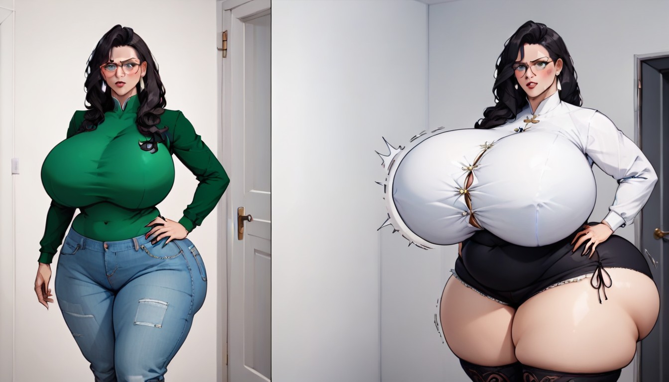Once Just An Extremely Incredible Fatter Obese, Unreal Sized Ultra Mega Gargantuan Mega Huge Mega Fat Sized Breasts, Model Hentai AI Porn