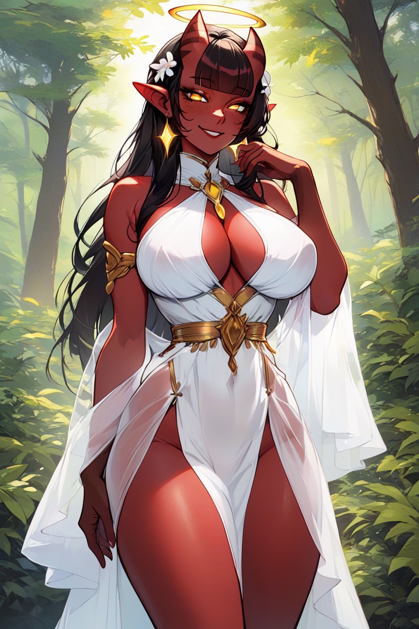 Bangs, Long Legs, Thick Thighs Hentai AI Porn