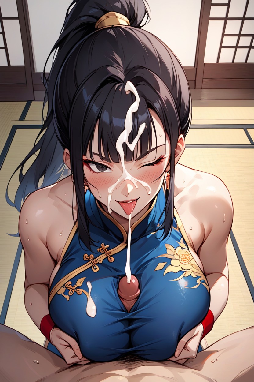 Clothed Paizuri, Bust Shot, Cum Hentai AI Porn