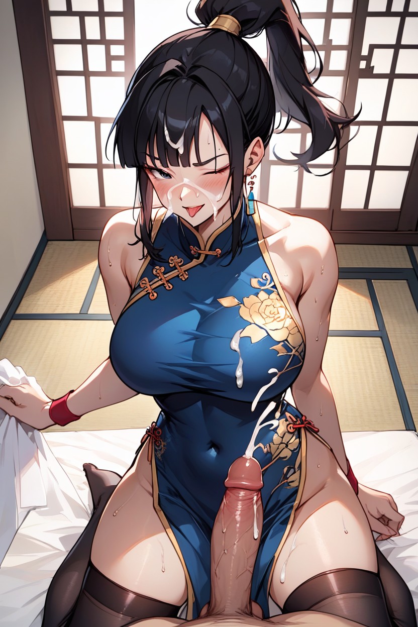 Chinese Clothes, Pelvic Curtain, Bare Arms Hentai AI Porn