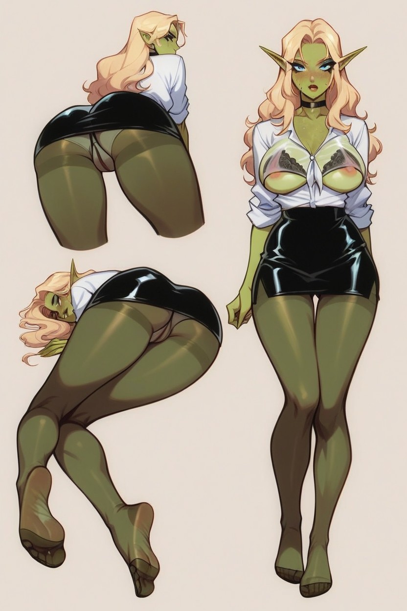 Hips Thicker Than Skirt, Freckles, Thick Ass Hentai AI Porn