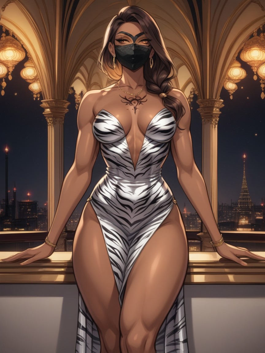 Symmetrical Eyes, Firm Breasts, Ash Hair AI Porn