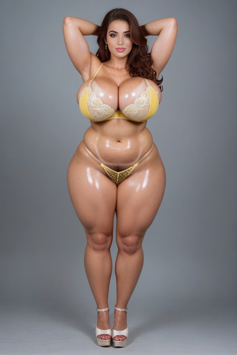 Horny, Arms Behind Back, Oily Skin AI Porn