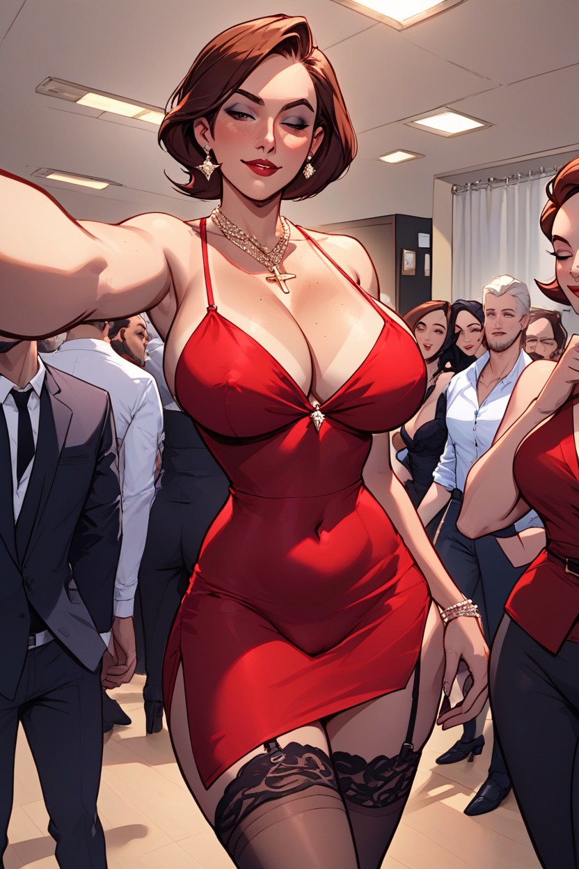 Very Short Hair, Dancing, Tan Skin AI Porn