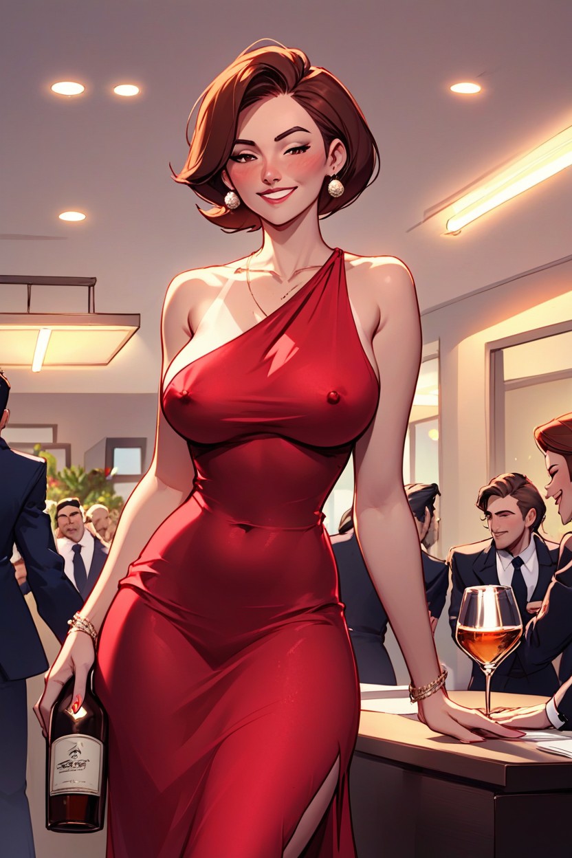 Sexy, Office Party, Backlit AI Porn