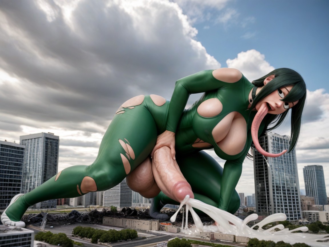 Waist, Giantess, Excessive Cum Shemale AI Porn