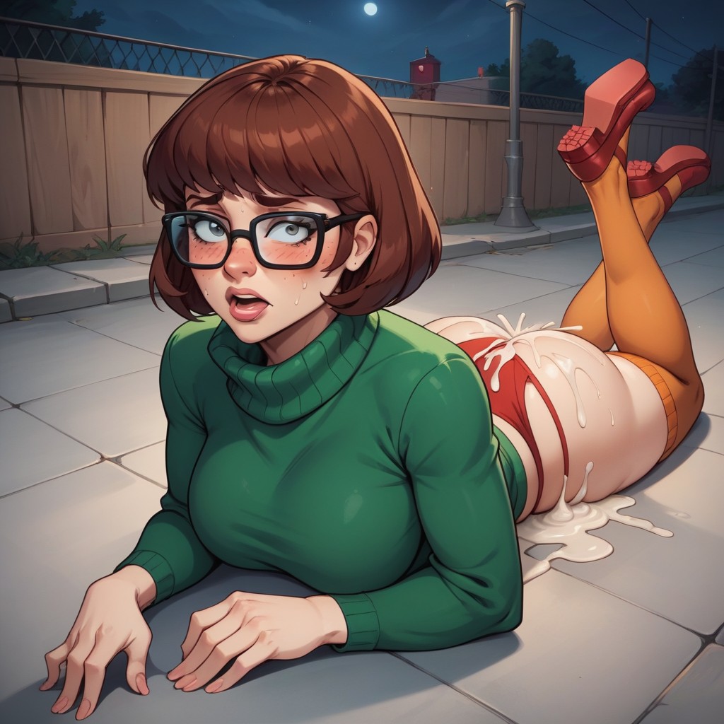 Delicate Jawline, 1 Person, Silent Street AI Porn