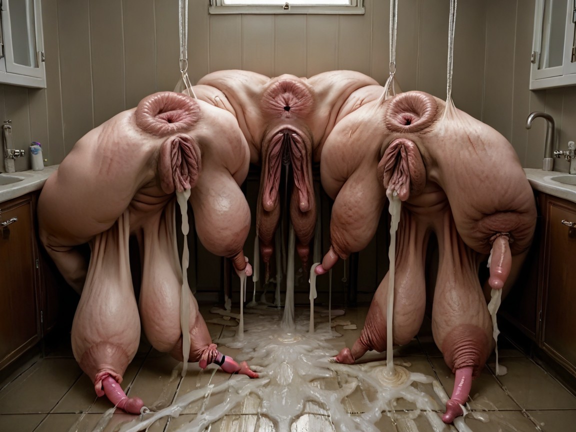Bulging Anus, Bathroom, Anus Well Lit AI Porn