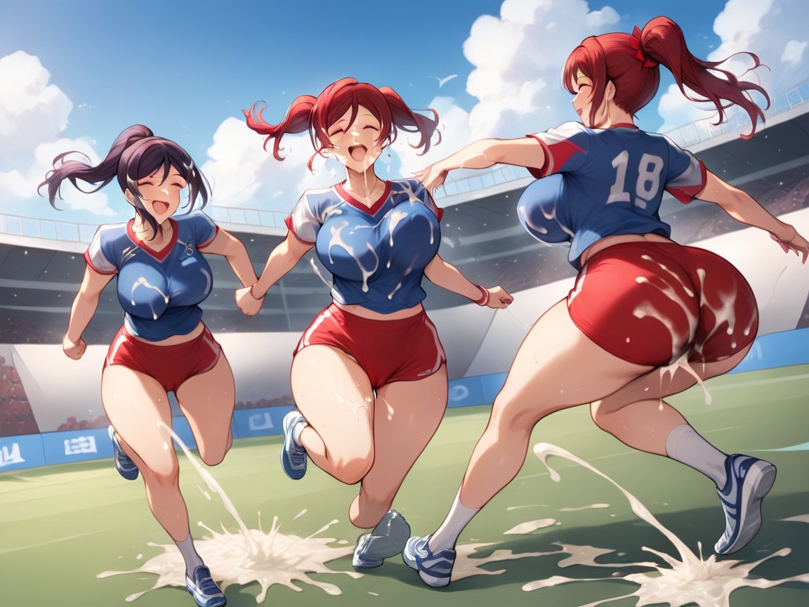 Running, Stadium, Face Hentai AI Porn