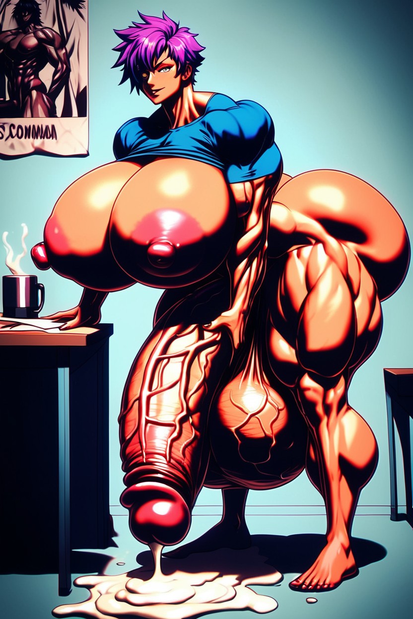 Huge Balls, Massive Ass, Massive Penis Shemale AI Porn