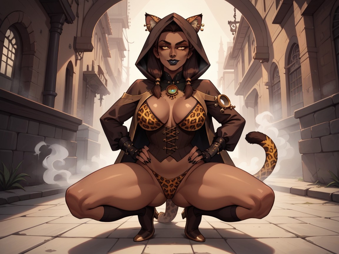 Spotlights, Rounded Ass, Steampunk Rogue AI Porn