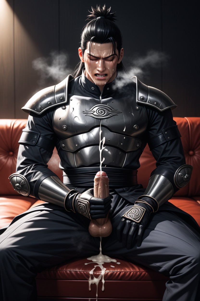 Clenched Teeth, Strong Physique, Sasuke From Naruto AI Gay Porn