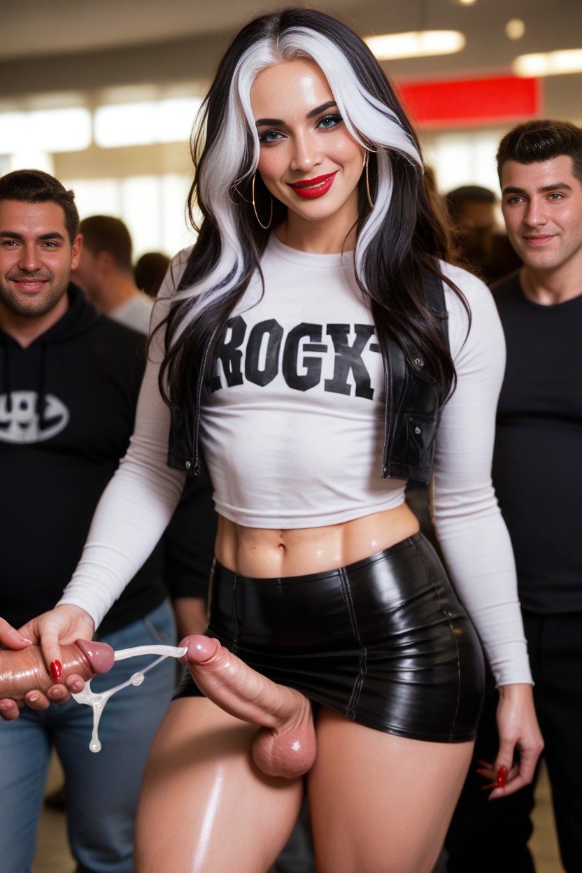 Hard Light, Extremely, Latex Skirt AI Gay Porn