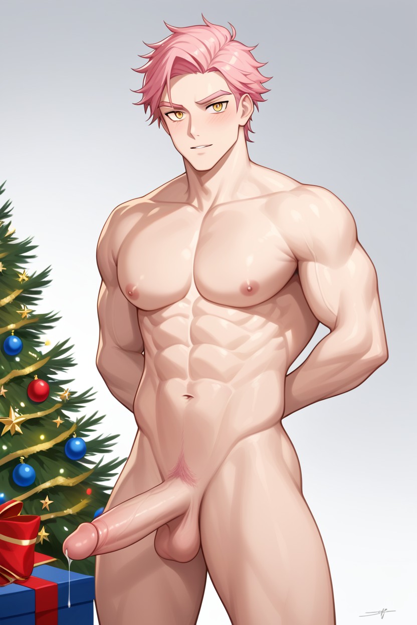 Pink Hair, Beautiful Pink, Fit AI Gay Porn