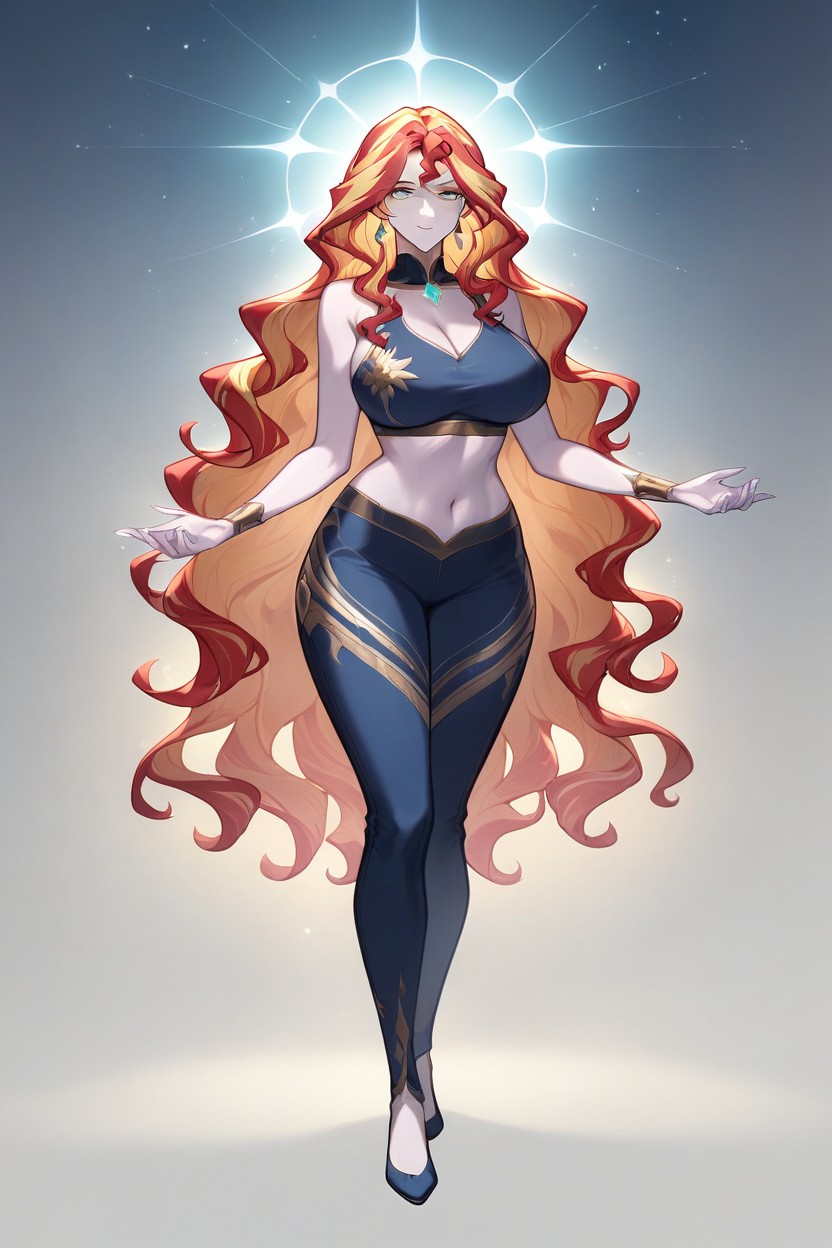 Reminiscent Of A Star Filled Midnight Sky, With, Flowing Hair Is A Deep Hentai AI Porn