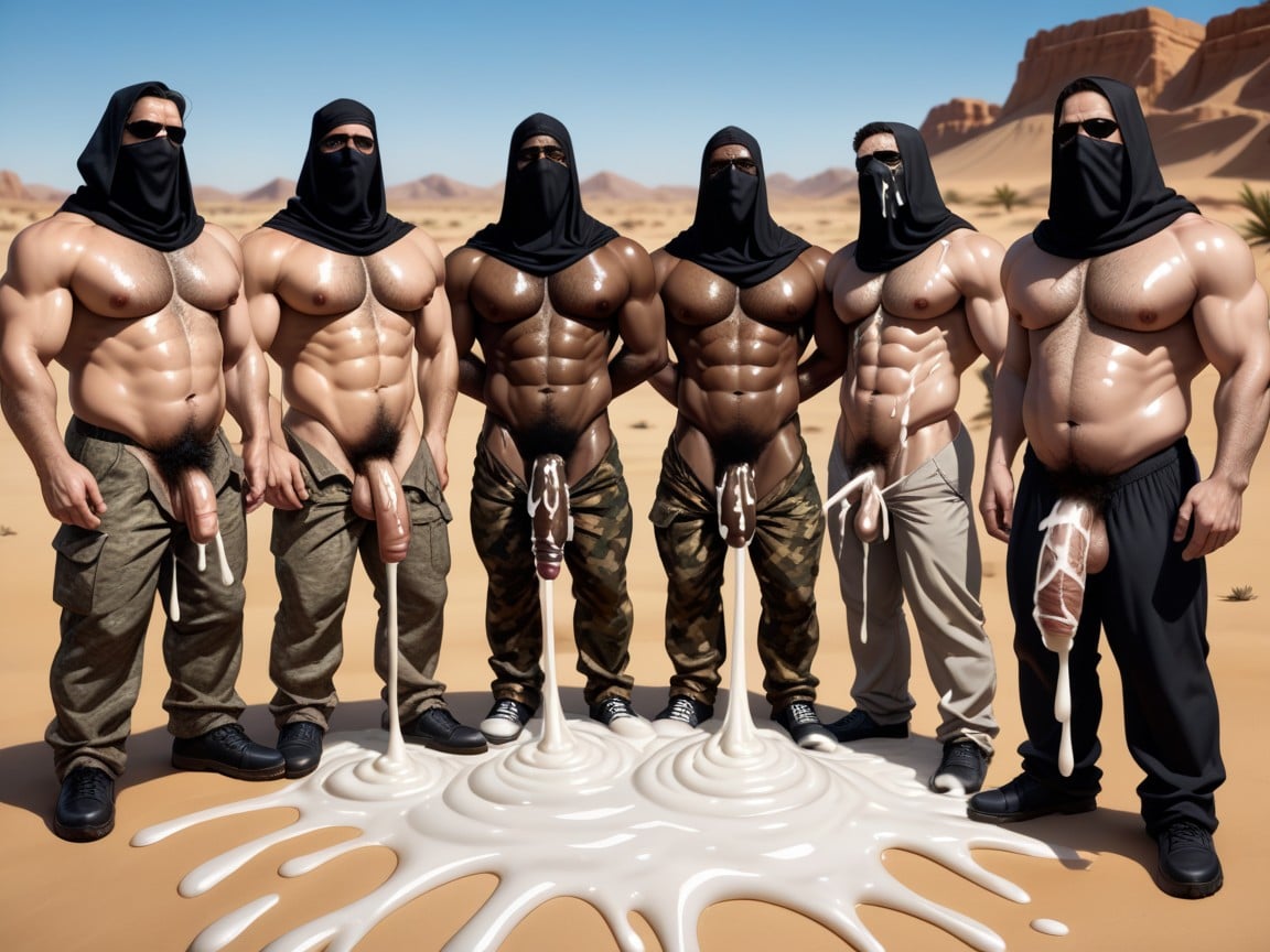 Hairy Chest, Oiled Skin, Facial AI Gay Porn