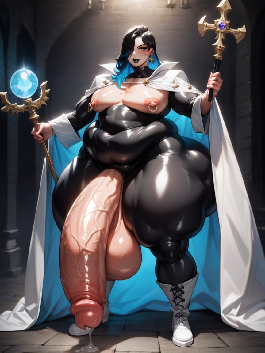 Male, White Boots, Extremely Wide Hips AI Gay Porn