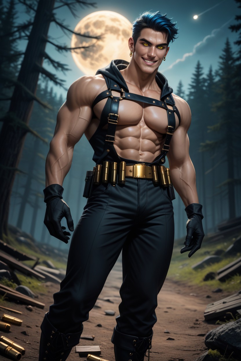 Harness, Amazing Aesthetics, Black Hood AI Gay Porn