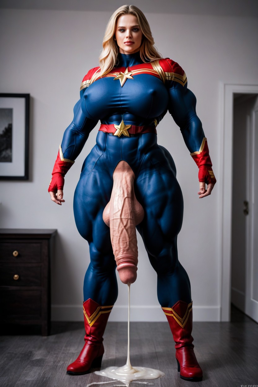Seductive Pose, Hourglass Figure, Her Cock Is A Flared Cock Porno IA transsexuelle