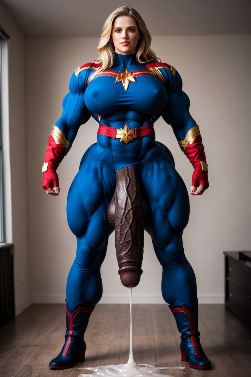 Gigantisch, Thick Thighs, Gigantic Muscle Transfrau KI-Porno