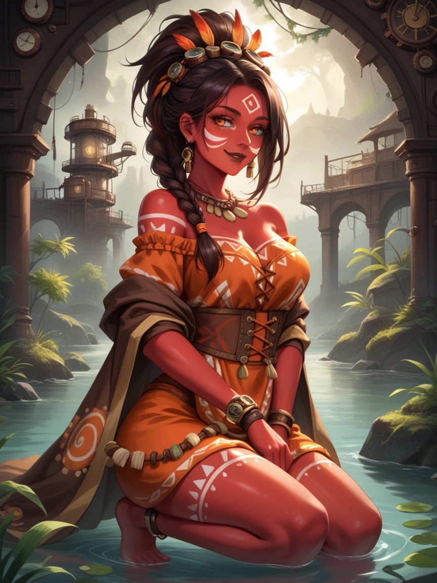 Close Set Breasts, Steampunk, Tribal Wear Hentai AI Porn