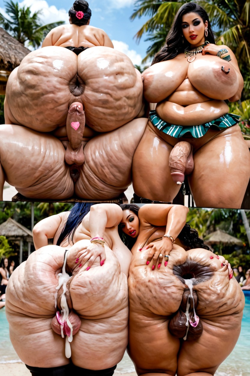 Anus, Bulging Anus, Creampie Porno IA transsexuelle