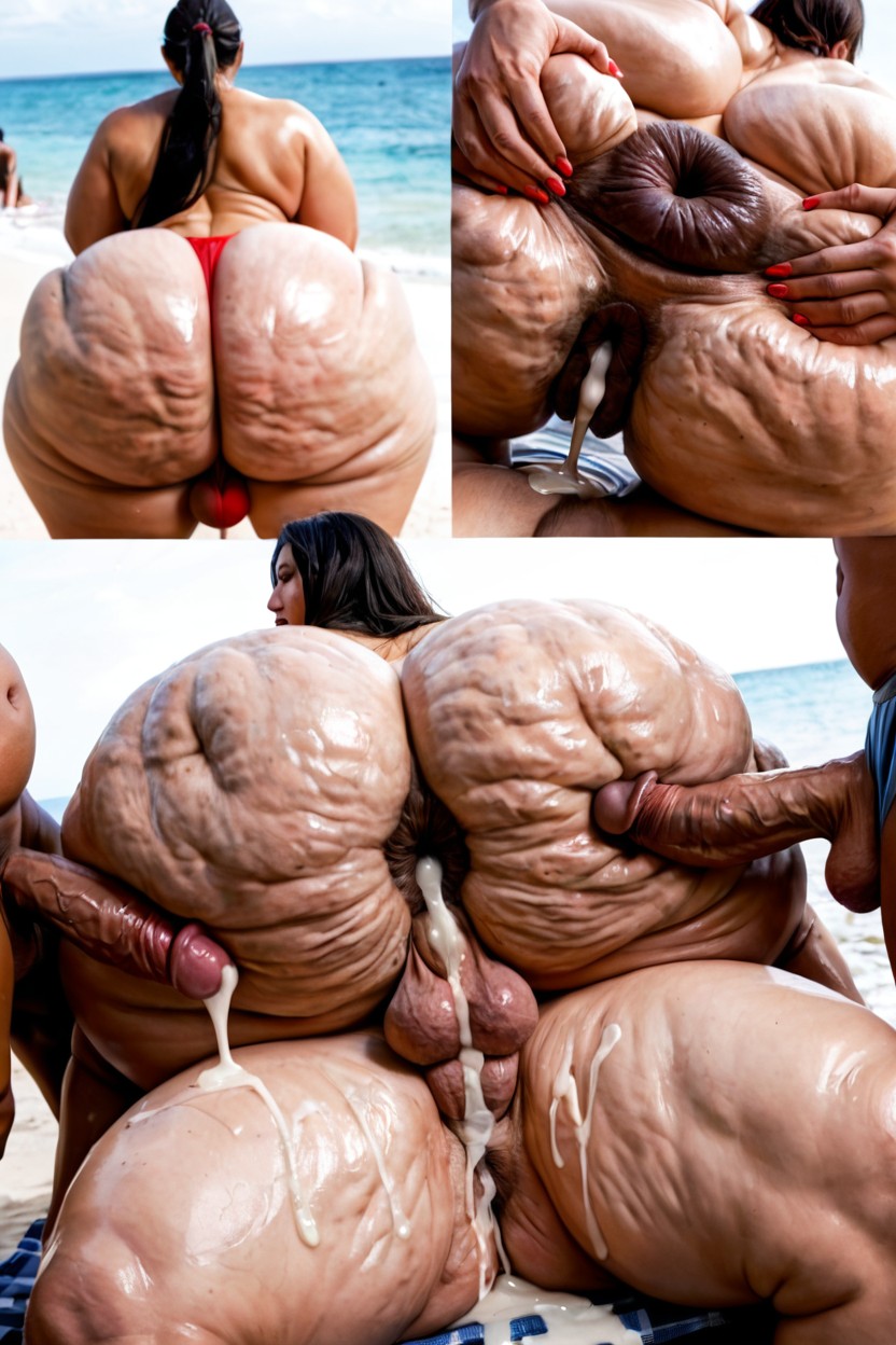 Oiled Skin, Dark Anus, Japanese Shemale Orgy Shemale AI Porn