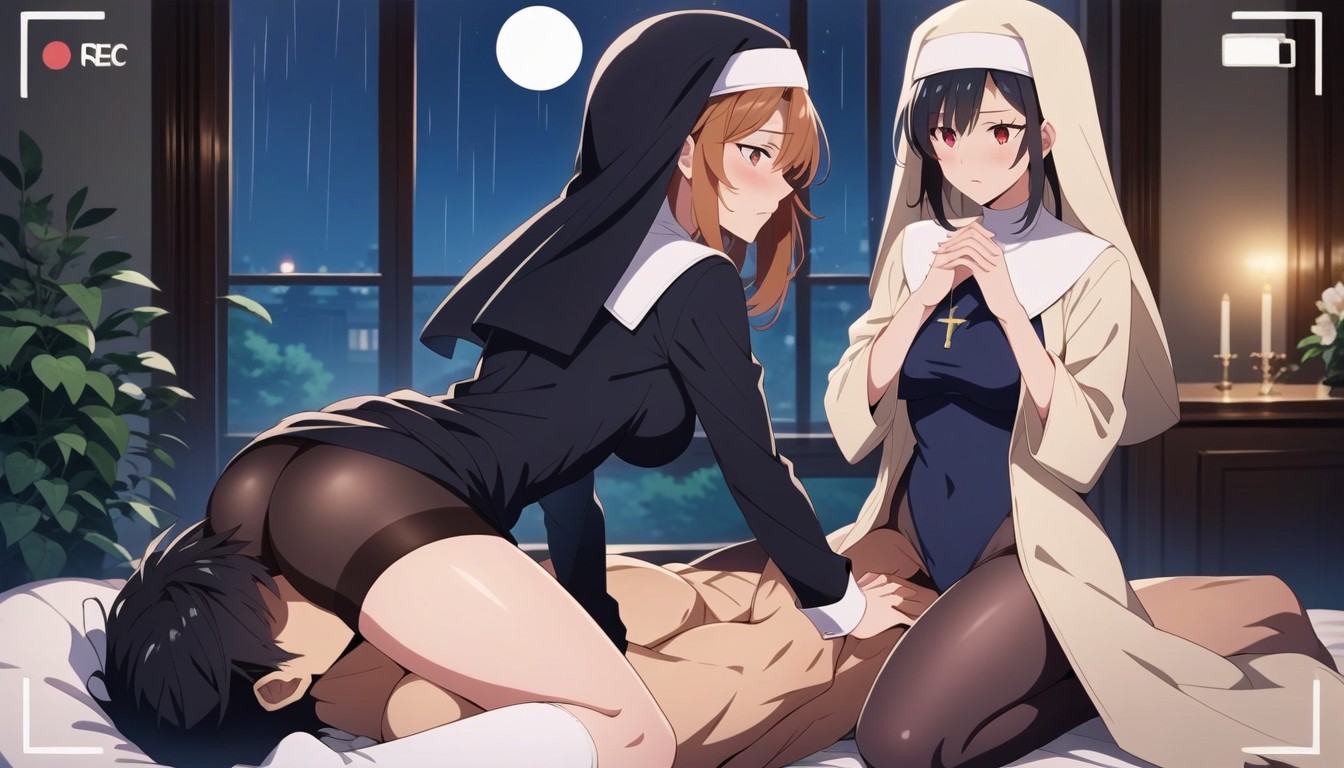 Camera View From Side, Medium Breast, Only One Man Hentai AI Porn