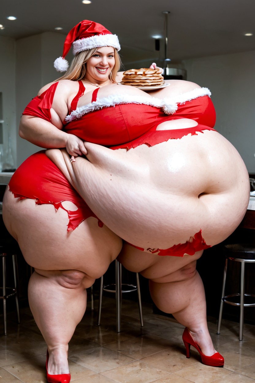Fatter, Hyper Fat Hips, High Heels AI Porn
