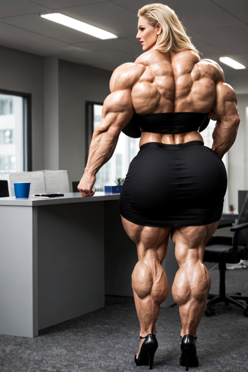 Hyper Giant Muscles, Large Breast, Massive Muscles AI Porn