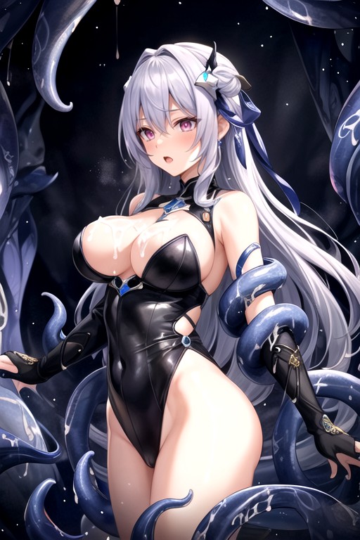 Medium Breast, Tentacles, Glowing Eyes Hentai AI Porn