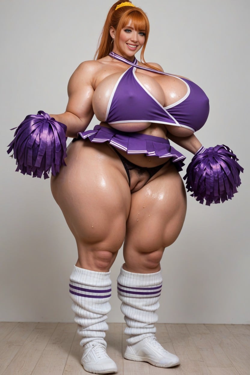 Sweaty Armpit, Extremely Large Ass, Pale Skin AI Porn