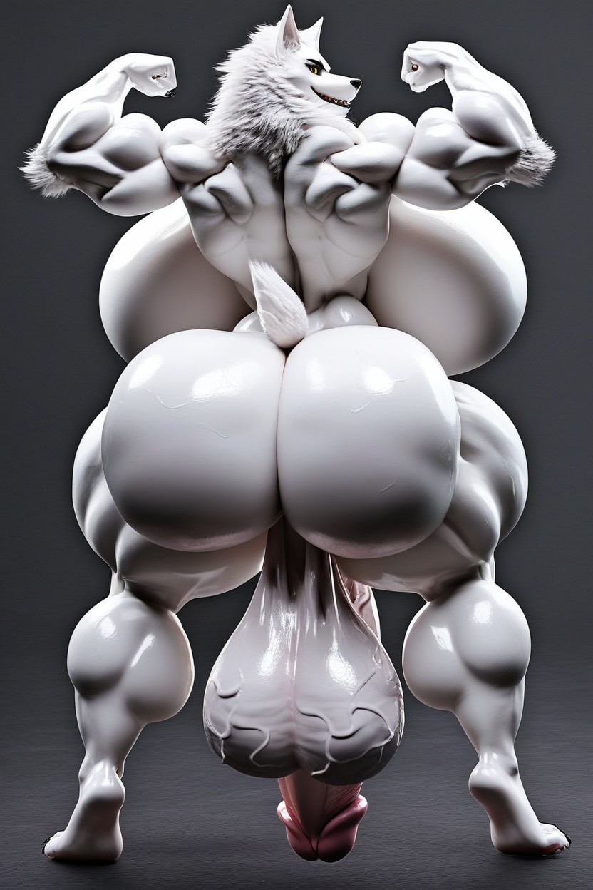 Muscular, Veiny Shaft, Full Body Furry AI Porn
