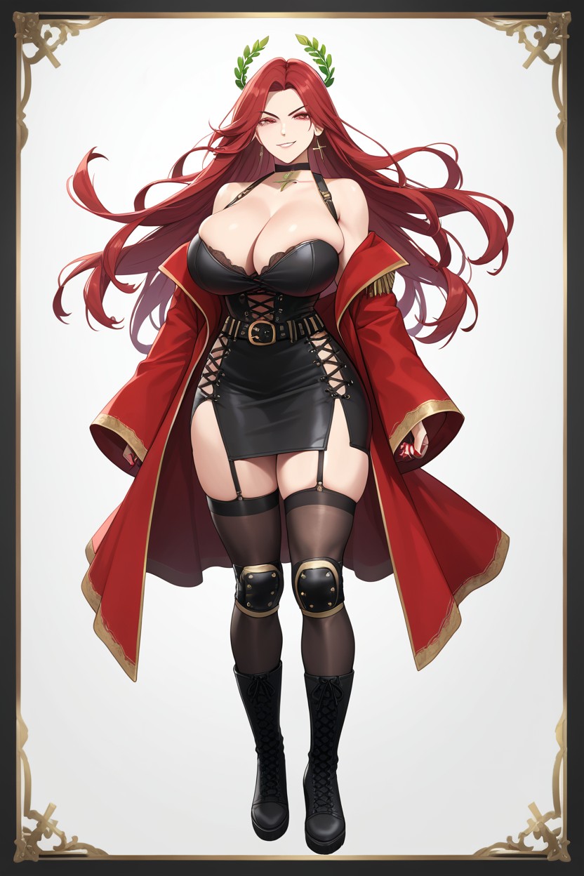 Black Corset, Full Body, Garter Straps Hentai AI Porn