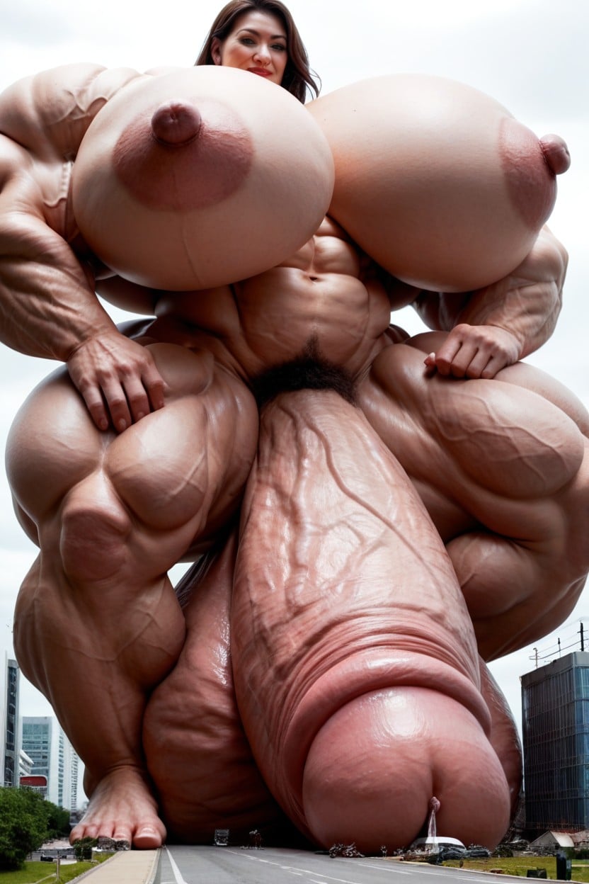 Hyper Gigantic Massive Penis, Hyper Gigantic Massive Muscles, Macro Porno shemale IA