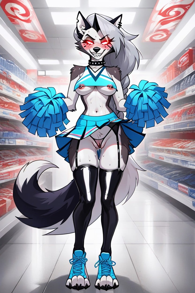 Small Ass, Looking At Viewer, Full Body Furry AI Porn