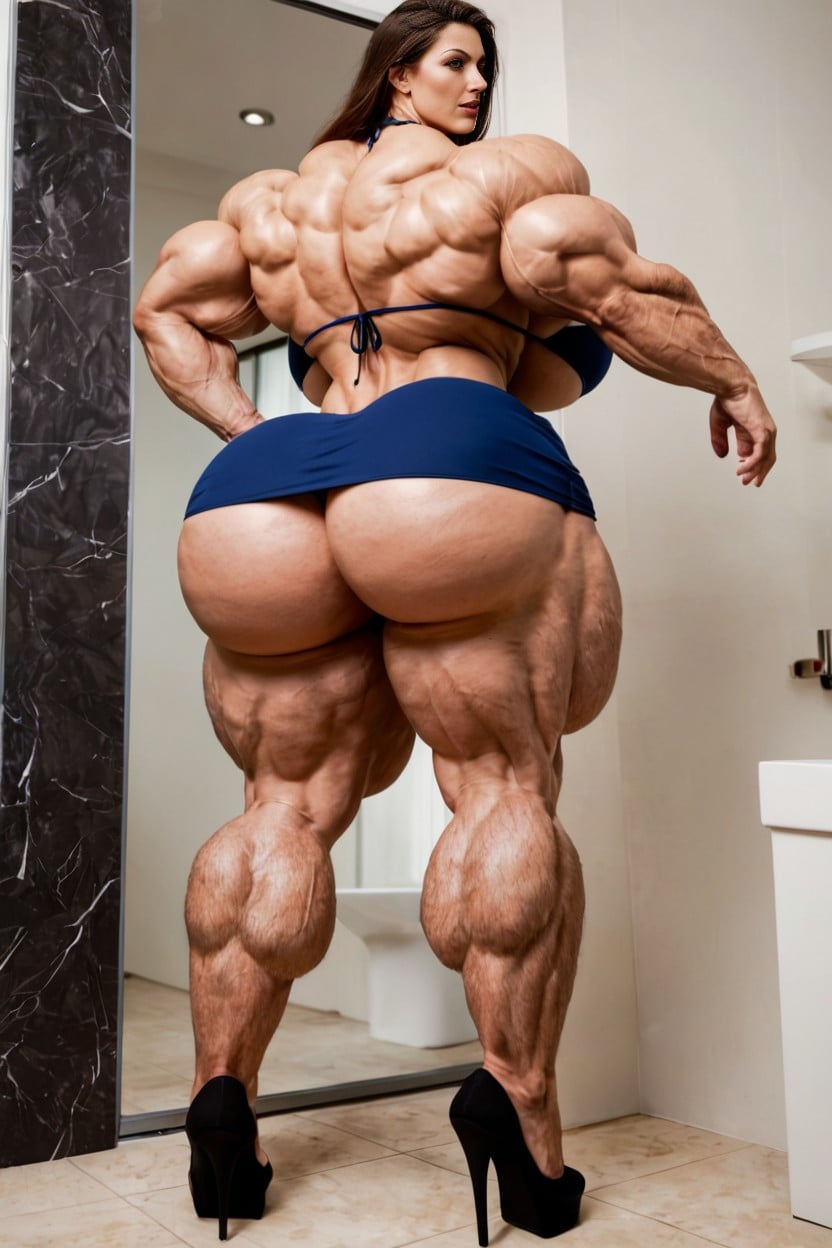 Pumped Asscheeks, Hyper Gigantic Muscles, Hyper Large Muscles AI Porn