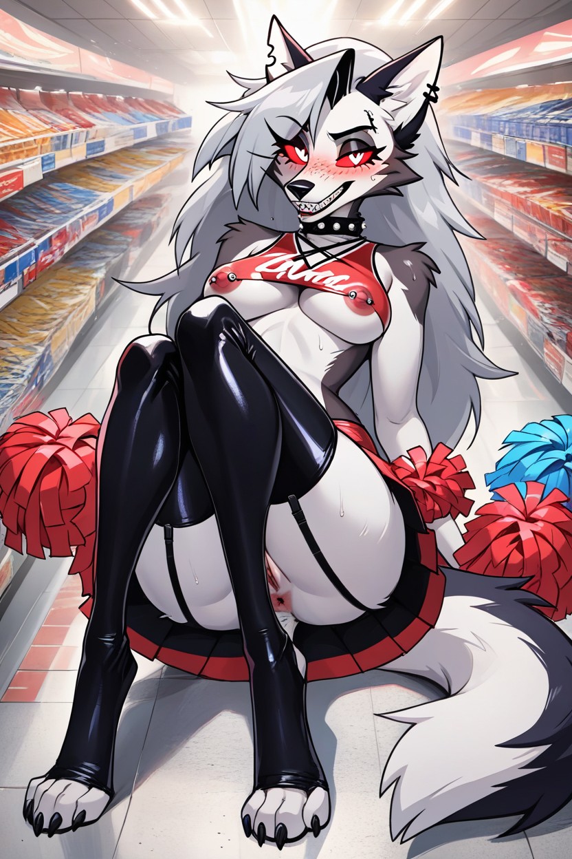 Lifting Skirt, Full Body, Looking At Viewer Furry AI Porn